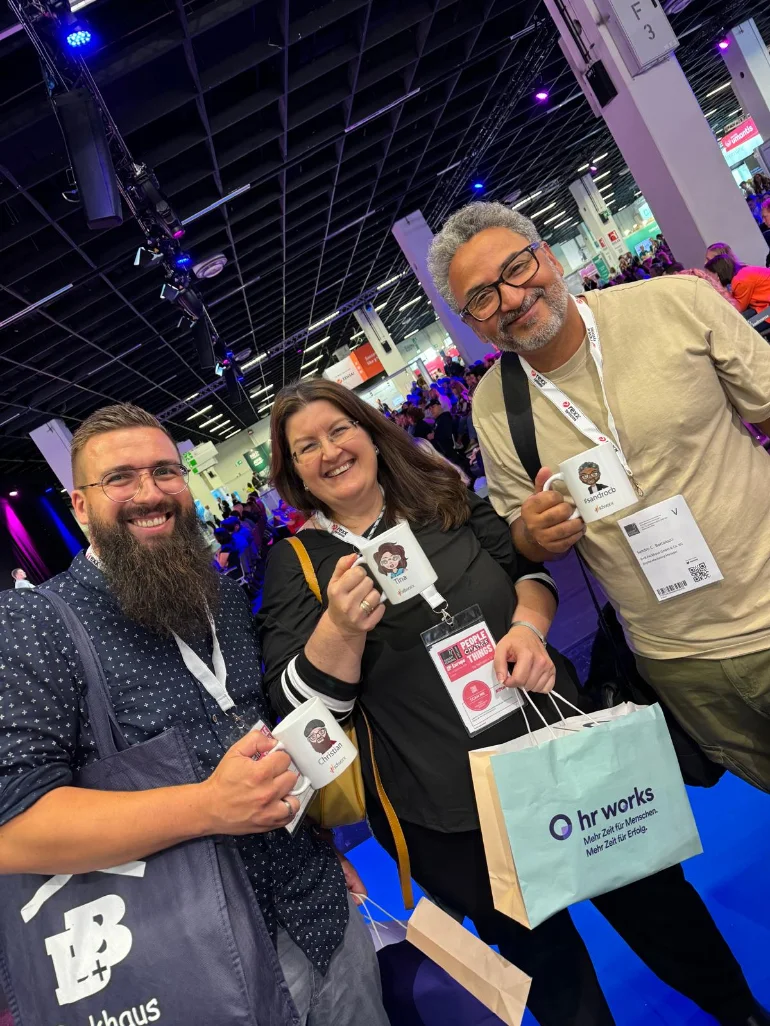 Guests creating personalised merch on an Eventmade.ai stand